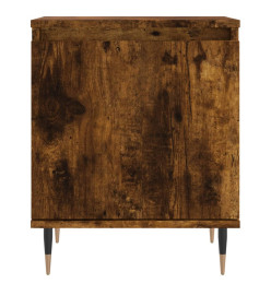 Table de chevet chêne fumé 40x30x50 cm bois d'ingénierie