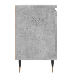 Table de chevet gris béton 40x30x50 cm bois d'ingénierie