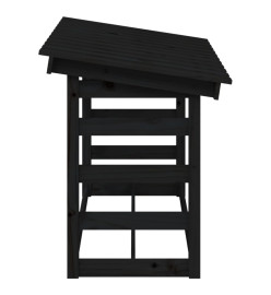 Support pour bois de chauffage Noir 108x64,5x78 cm Bois de pin