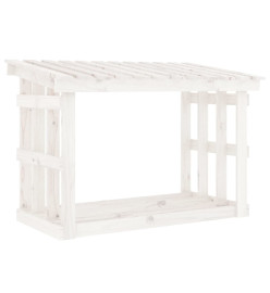 Support pour bois de chauffage Blanc 108x64,5x77 cm Bois de pin