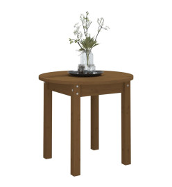 Table basse Marron miel Ø 45x40 cm Bois massif de pin