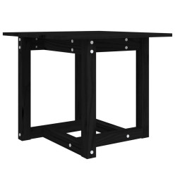 Table basse Noir 50x50x45 cm Bois massif de pin