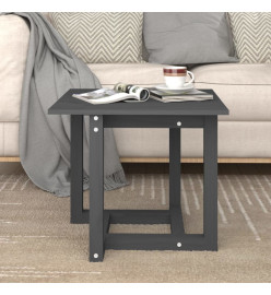 Table basse Gris 50x50x45 cm Bois massif de pin