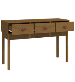 Table console Marron miel 114x40x75 cm Bois massif de pin