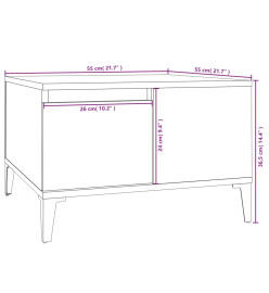 Table basse chêne sonoma 55x55x36,5 cm bois d'ingénierie