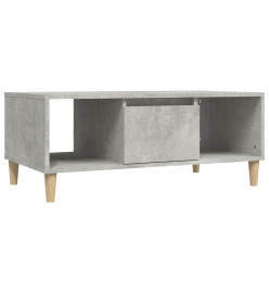 Table basse Gris béton 90x50x36,5 cm Bois d'ingénierie