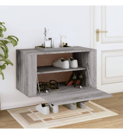 Armoire à chaussures murale Sonoma gris 70x35x38 cm Bois de Pin