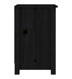 Tables de chevet 2 pcs Noir 40x35x55 cm Bois de pin solide