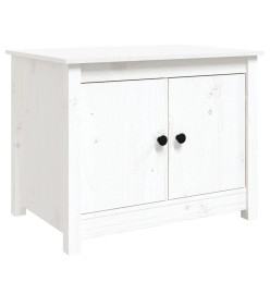 Table basse Blanc 71x49x55 cm Bois massif de pin