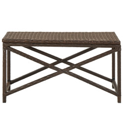 Banc de jardin 80 cm Résine tressée Marron
