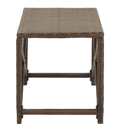 Banc de jardin 80 cm Résine tressée Marron