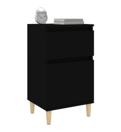 Tables de chevet 2 pcs noir 40x35x70 cm