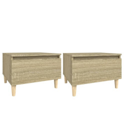 Tables d'appoint 2 pcs Chêne sonoma 50x46x35 cm Bois ingénierie