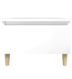 Tables d'appoint 2pcs Blanc brillant 50x46x35cm Bois ingénierie