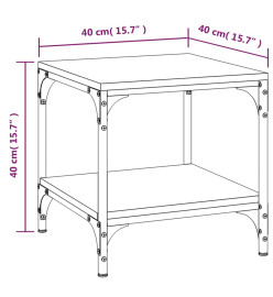 Tables d'appoint 2 pcs Noir 40x40x40 cm Bois d'ingénierie