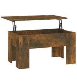 Table basse Chêne fumé 79x49x41 cm Bois d'ingénierie