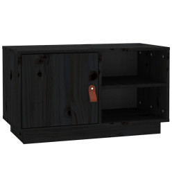 Meuble TV Noir 70x34x40 cm Bois de pin massif