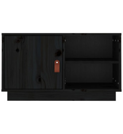 Meuble TV Noir 70x34x40 cm Bois de pin massif