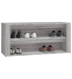 Étagère à chaussures Sonoma gris 100x35x45 cm Bois d'ingénierie