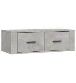 Meuble TV suspendu Gris béton 80x36x25 cm Bois d'ingénierie