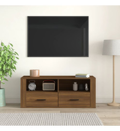 Meuble TV Chêne marron 100x35x40 cm Bois d'ingénierie