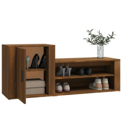 Armoire à chaussures Chêne marron 130x35x54cm Bois d'ingénierie