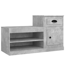 Armoire à chaussures gris béton 100x42x60 cm bois d'ingénierie