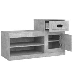 Armoire à chaussures gris béton 100x42x60 cm bois d'ingénierie