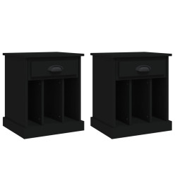 Tables de chevet 2 pcs noir 43x36x50 cm