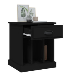 Tables de chevet 2 pcs noir 43x36x50 cm