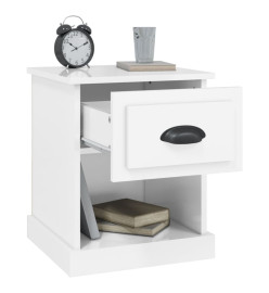 Tables de chevet 2 pcs blanc brillant 39x39x47,5 cm