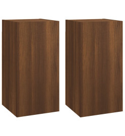 Meubles TV 2 pcs Chêne marron 30,5x30x60 cm Bois d'ingénierie