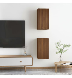 Meubles TV 2 pcs Chêne marron 30,5x30x60 cm Bois d'ingénierie