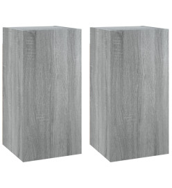 Meubles TV 2 pcs Sonoma gris 30,5x30x60 cm Bois d'ingénierie