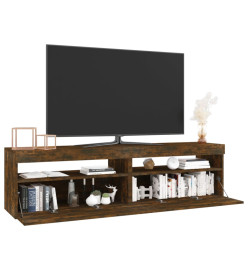 Meubles TV avec lumières LED 2 pcs Chêne fumé 75x35x40 cm