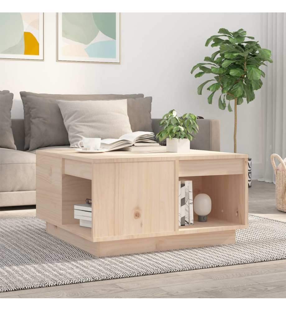 Table basse 60x61x32,5 cm Bois massif de pin