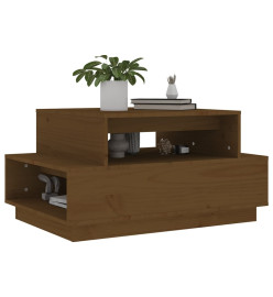 Table basse Marron miel 80x55x40,5 cm Bois massif de pin