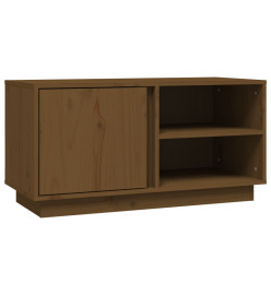 Meuble TV Marron miel 80x35x40,5 cm Bois de pin massif