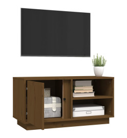 Meuble TV Marron miel 80x35x40,5 cm Bois de pin massif