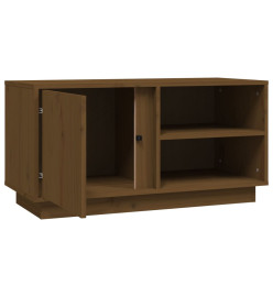 Meuble TV Marron miel 80x35x40,5 cm Bois de pin massif