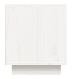 Meuble TV Blanc 80x35x40,5 cm Bois de pin massif