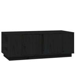 Table basse Noir 110x50x40 cm Bois massif de pin