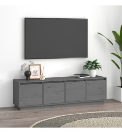 Meuble TV Gris 156x37x45 cm Bois de pin massif