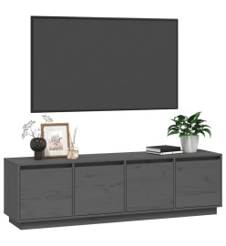 Meuble TV Gris 156x37x45 cm Bois de pin massif