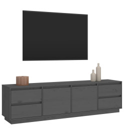 Meuble TV Gris 176x37x47,5 cm Bois de pin massif