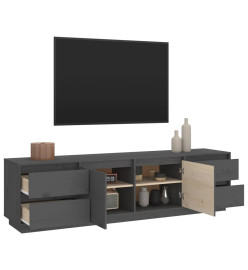 Meuble TV Gris 176x37x47,5 cm Bois de pin massif