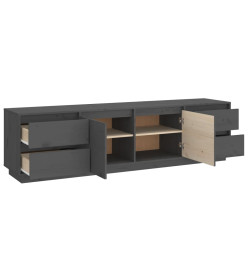 Meuble TV Gris 176x37x47,5 cm Bois de pin massif