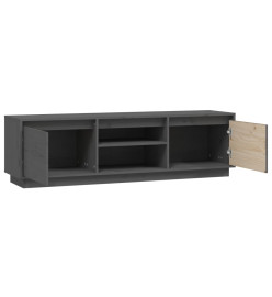 Meuble TV Gris 140x35x40 cm Bois de pin massif