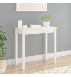 Table console Blanc 80x40x75 cm Bois massif de pin