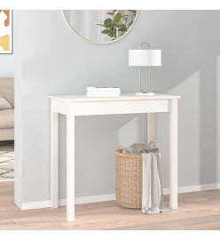 Table console Blanc 80x40x75 cm Bois massif de pin